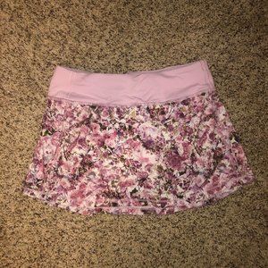 Lululemon Floral Workout Skirt Pleated Back